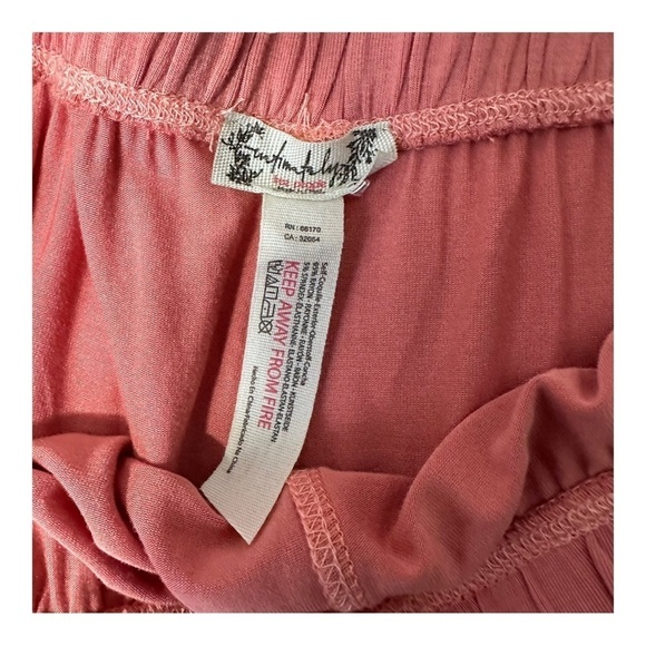 Free People Essential Knit Pajamas in the color Lipgloss (Peach) NWT - Picture 11 of 16